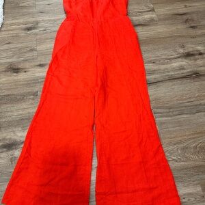 Ann Taylor Vibrant Red Jumpsuit
